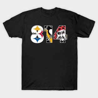 Legendary Sports Teams Of Pittsburgh - Area Code - 814 T-Shirt